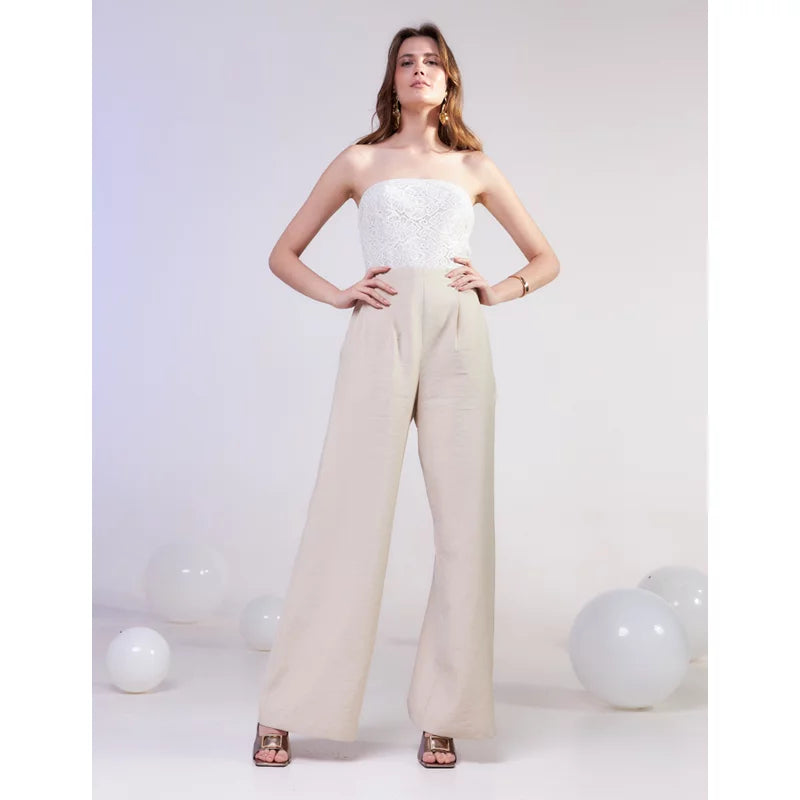 Off-White Strapless Jumpsuit